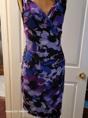 LAUREN~Ralph Lauren.                   Purple Print Dress